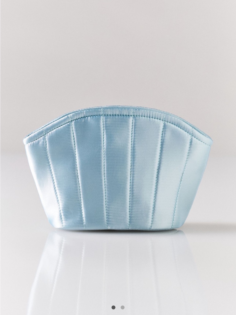 BY ANTHROPOLOGIE SATIN HALF-MOON COSMETIC BAG